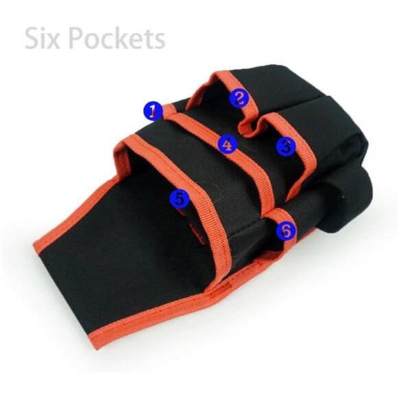 Canvas Tool Pouch Tool Organizer Bag Electricians Organizer Pouch Waist Bag - Picture 3 of 8
